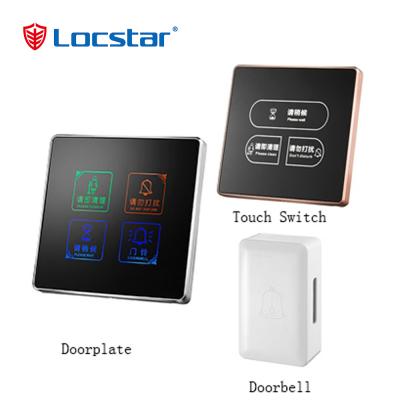 Hotel Electronic Doorplate Wall Touch Switch with doorbell system - LOCSTAR